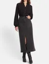 Nydj Long Skirt With Slit In Cloud Stone In Multi