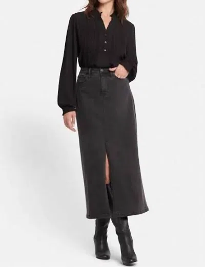 Nydj Long Skirt With Slit In Cloud Stone In Multi