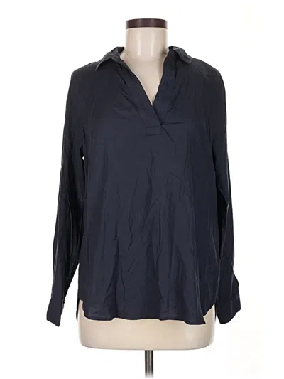 Pre-owned Nydj Long Sleeve Blouse In Black