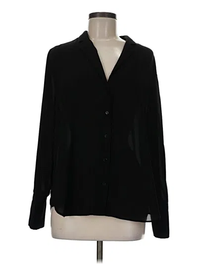 Pre-owned Nydj Long Sleeve Blouse In Black
