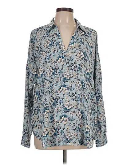 Nydj Long Sleeve Blouse In Blue