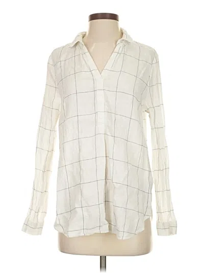 Pre-owned Nydj Long Sleeve Blouse In Ivory