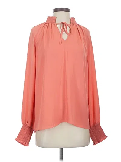 Pre-owned Nydj Long Sleeve Blouse In Orange