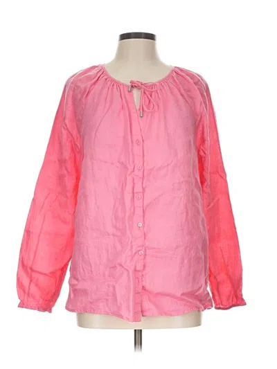 Pre-owned Nydj Long Sleeve Blouse In Pink