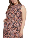 Nydj Plus Mandarin Rose Haven Blouse & Short Set