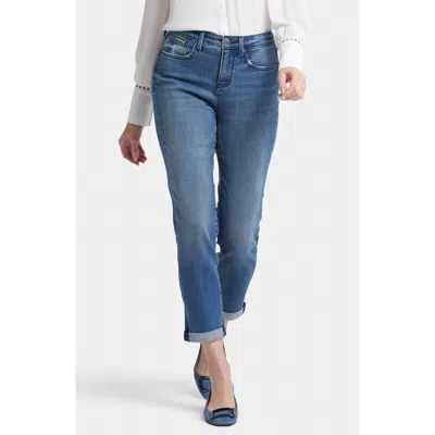 Nydj Plus Margot Girlfriend Womens Tummy Slimming Denim Skinny Jeans In Blue