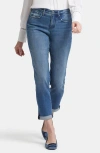 Nydj Petites Margot Girlfriend Jeans In Cascade Wave In Blue