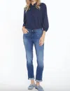 Nydj Margot Girlfriend W/ Rolled Cuff Jean In Heron Wash In Multi