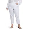 Nydj Pleated High Waist Ankle Balloon Jeans In Optic White
