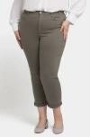 Nydj Plus Size Margot Girlfriend Pull On Jeans In Vine Leaf