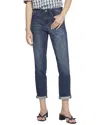 Nydj Margot Girlfriend Womens Denim Light Wash Straight Leg Jeans In Multi