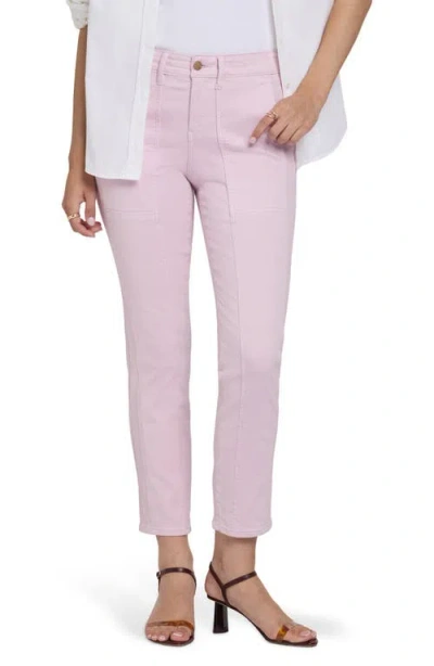 Nydj Margot Seamed Crop Girlfriend Jeans In Pink