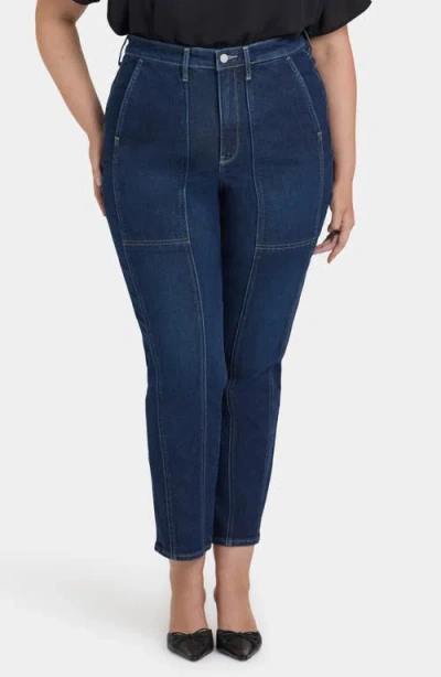 Nydj Margot Seams Girlfriend Jeans In Blue