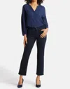 Nydj Marilyn Frayed Hems Crop Jeans In Multi
