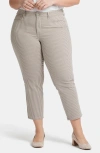 Nydj Marilyn Stripe Crop Straight Leg Jeans In Sandbar Stripe