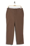 Nydj Marilyn Ankle Straight Leg Twill Pants In Brown