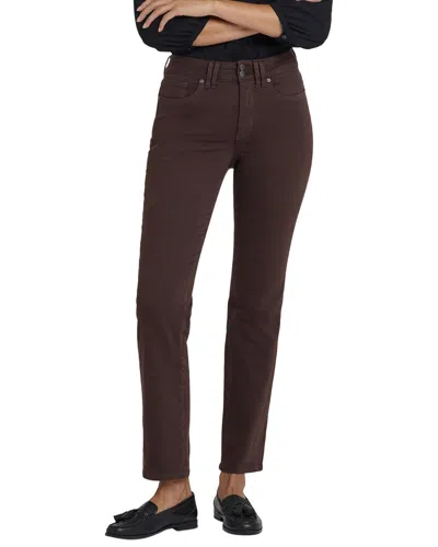 Nydj Marilyn Bitter Chocolate Straight Leg Jean In Multi