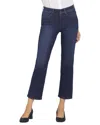 Nydj Billie Exposed Button High Waist Ankle Mini Bootcut Jeans In Blue