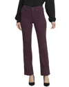 Nydj Marilyn Womens Striped Denim Straight Leg Jeans In Multi