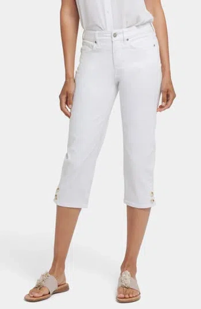 NYDJ NYDJ MARILYN BUTTON HEM STRAIGHT LEG CAPRI JEANS