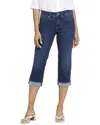 Nydj Juniors Womens Denim Dark Wash Straight Leg Jeans In Blue