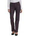 Nydj Marilyn Coated High Rise Straight Jeans In Brown