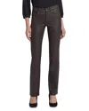 Nydj Marilyn Coated Straight Leg Jeans In Coffee Coated