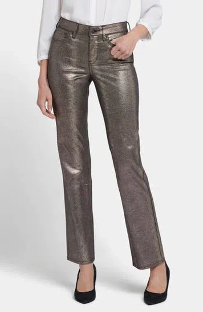 NYDJ NYDJ MARILYN COATED STRAIGHT LEG JEANS