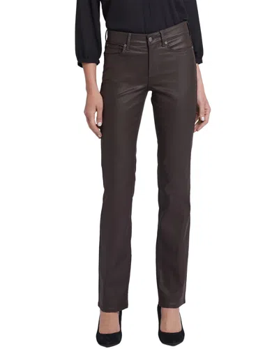 NYDJ MARILYN COFFEE BEAN COATED STRAIGHT LEG JEAN