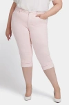 Nydj Marilyn Cool Embrace® Cuff Crop Straight Leg Jeans In Crystal Pink
