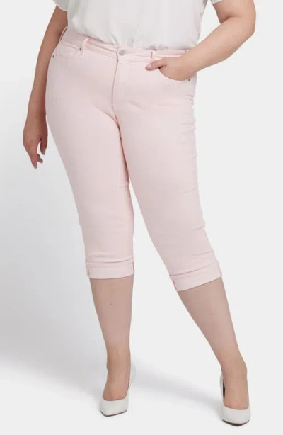 Nydj Marilyn Cool Embrace® Cuff Crop Straight Leg Jeans In Crystal Pink