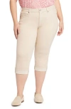 Nydj Marilyn High Rise Straight Cropped Jeans In Pearl Grey In Feather