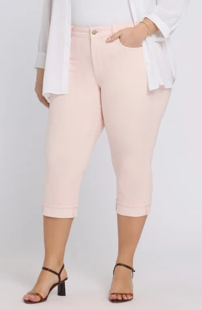 Nydj Marilyn Cool Embrace® Cuff Crop Straight Leg Jeans In Pink
