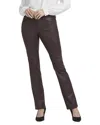 Nydj Marilyn Coated Straight Leg Jeans In Brown