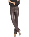 Nydj Marilyn Faux Leather Straight Leg Pants In Brown