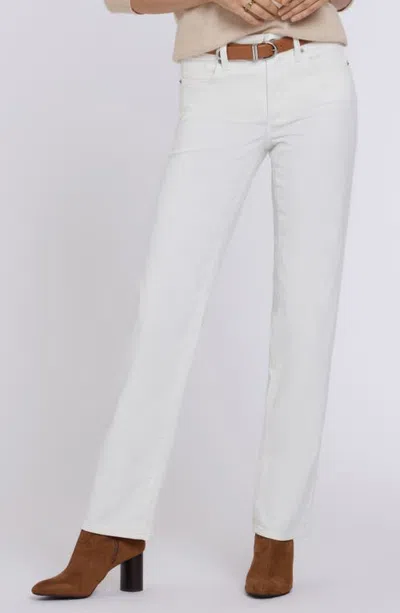 Nydj Marilyn Corduroy Straight Leg Pants In White