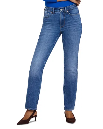 Nydj Marilyn Cotton Blend Marilyn Straight Jeans In Yarrow In Multi