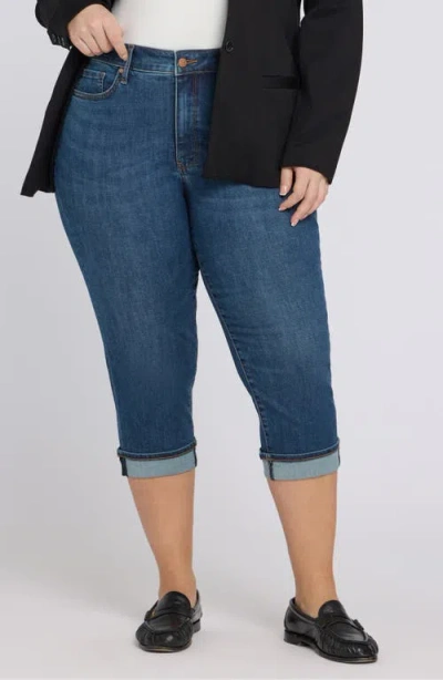 Nydj Marilyn Cuffed Capri Jeans In Blue