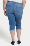 Nydj Plus Waist Match Slim Straight Crop Contented Jean In Water Canyon