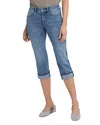 Nydj Petite Marilyn High Rise Cropped Straight Jeans In Majorca Bay