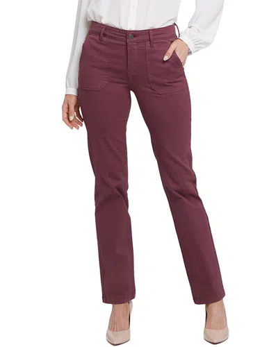Nydj Marilyn Dark Cherry Straight Leg Jean