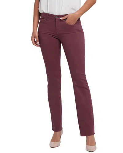 Nydj Marilyn Dark Cherry Straight Leg Jean In Purple