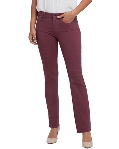 Nydj Marilyn Dark Cherry Straight Leg Jean In Pink