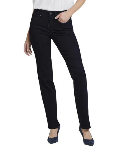 Nydj Marilyn Dark Enzyme Straight Leg Jean In Black