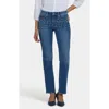 Nydj Marilyn Embellished Straight Leg Jeans In Blue