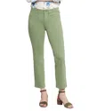 Nydj Sheri Frayed Hem Slim Jeans In Green