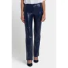 Nydj Marilyn Faux Leather Straight Leg Pants In Blue