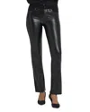 Nydj Marilyn Faux Leather Straight Pants In Black