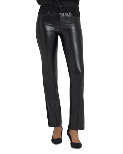 NYDJ MARILYN FAUX LEATHER STRAIGHT PANTS