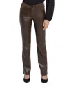 Nydj Marilyn Faux Leather Straight Pants In Brown